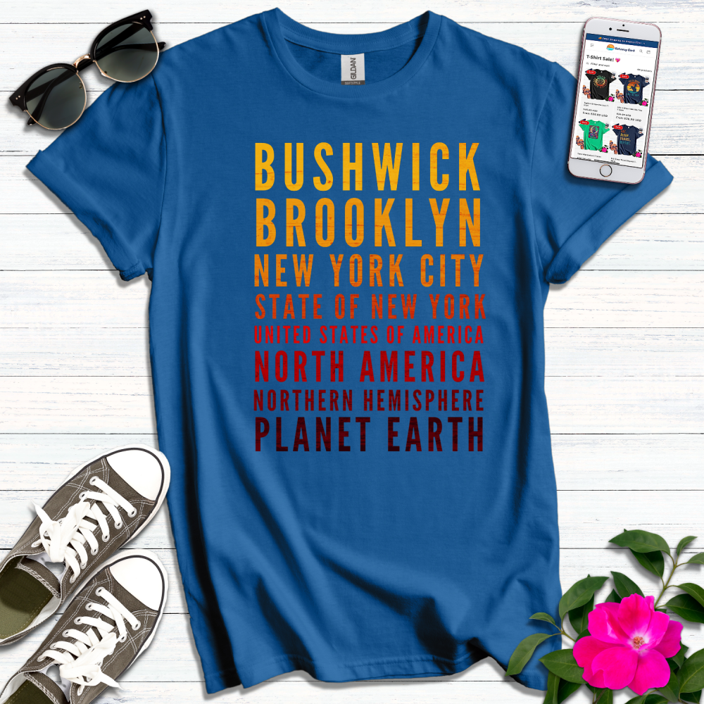 Bushwick Brooklyn Yellow-Red T-Shirt
