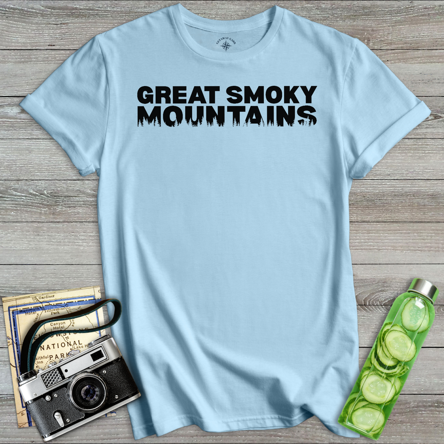 Smoky Mountains Forest Silhouette T-Shirt