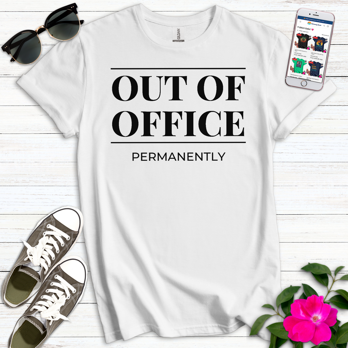Out of Office Permanently T-Shirt