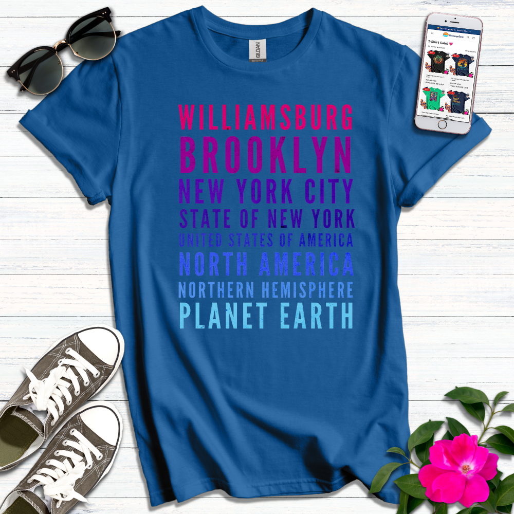 Williamsburg Brooklyn Vibrant Colors T-Shirt