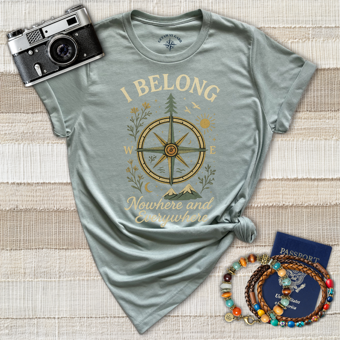 Belong Nowhere Everywhere Compass T-Shirt