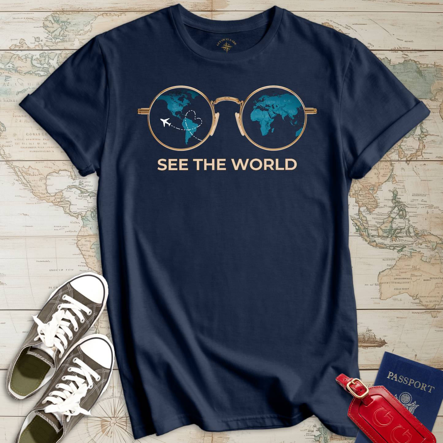 See the World Glasses T-Shirt