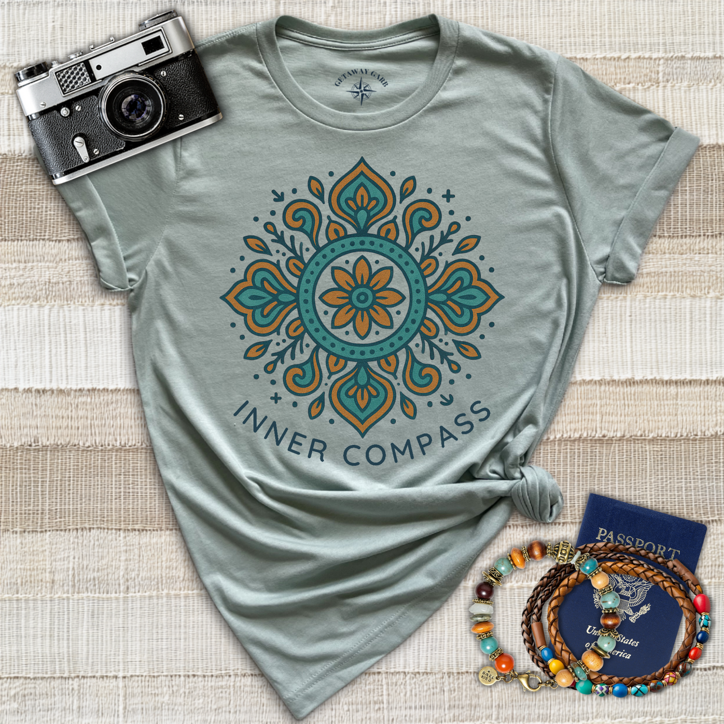 Inner Compass Floral Mandala T-Shirt
