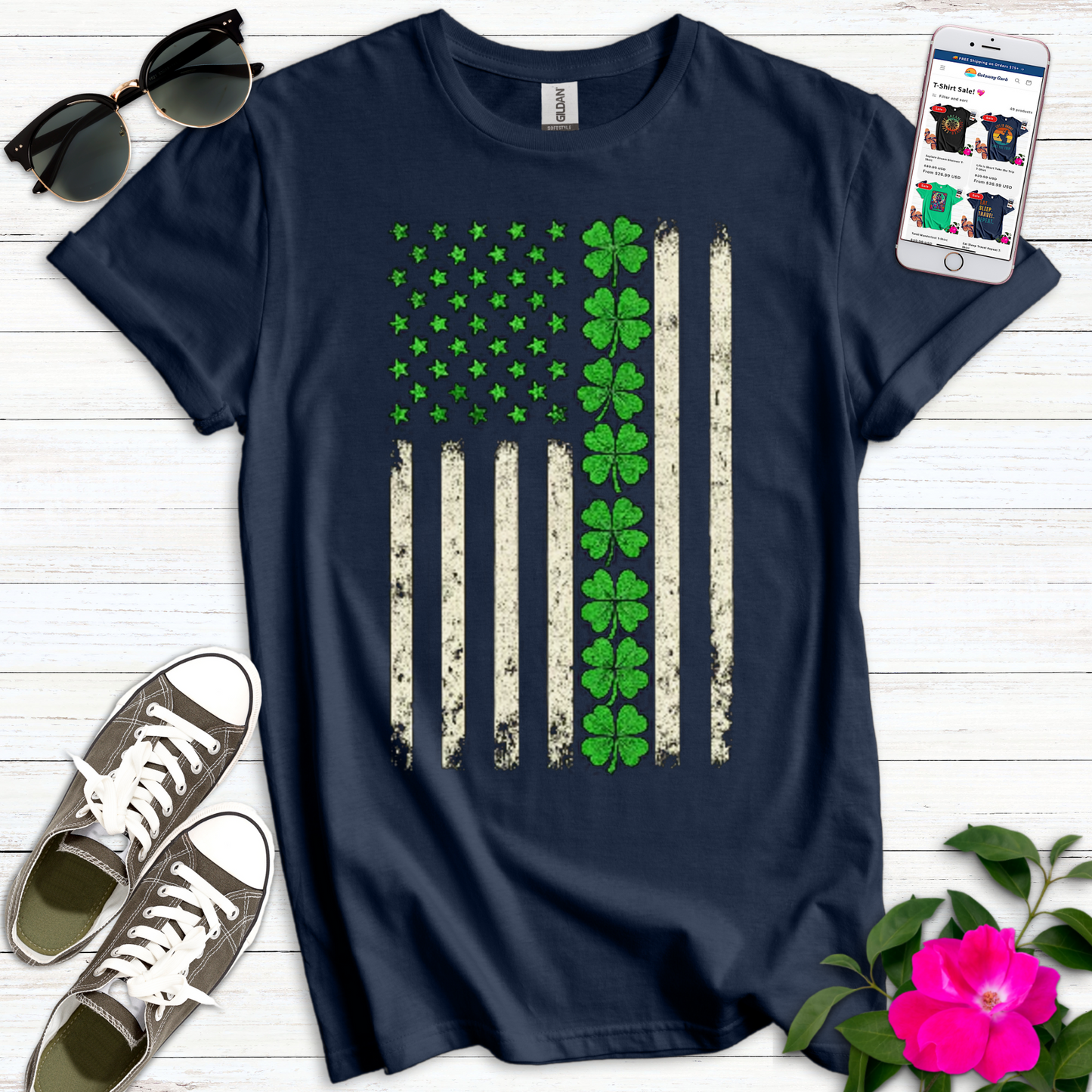 Irish American Blend Flag T-Shirt