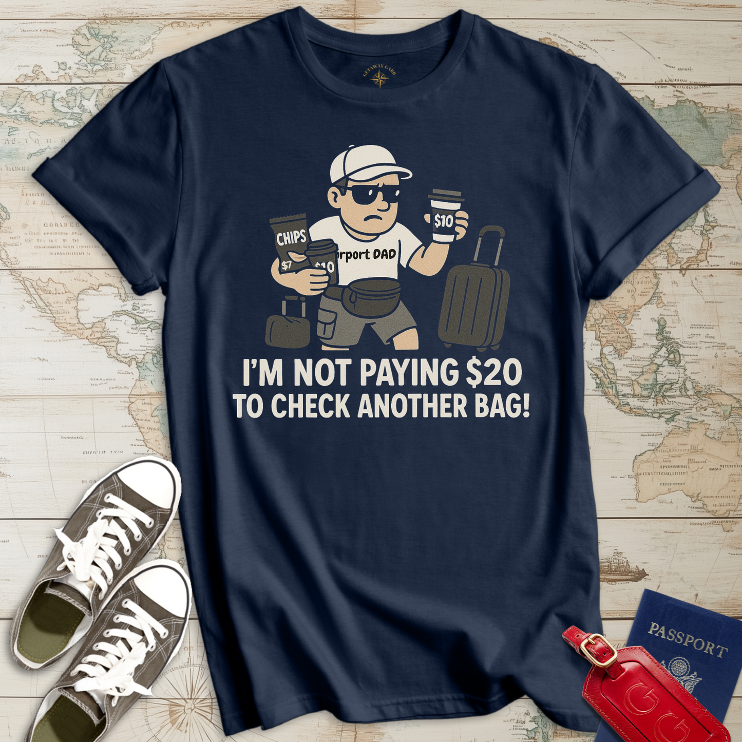 Not Paying Checked Bag T-Shirt