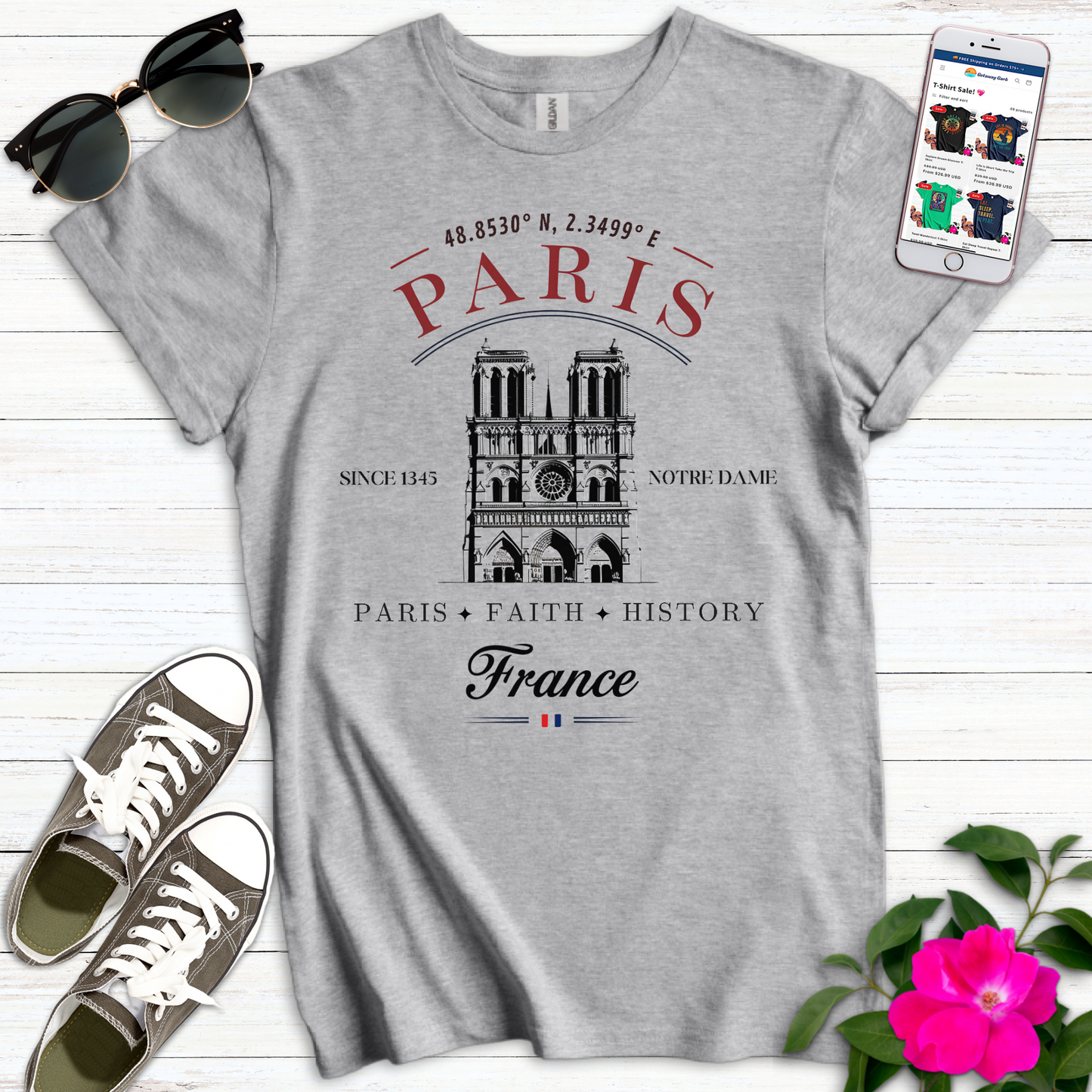 Paris Faith History France T-Shirt