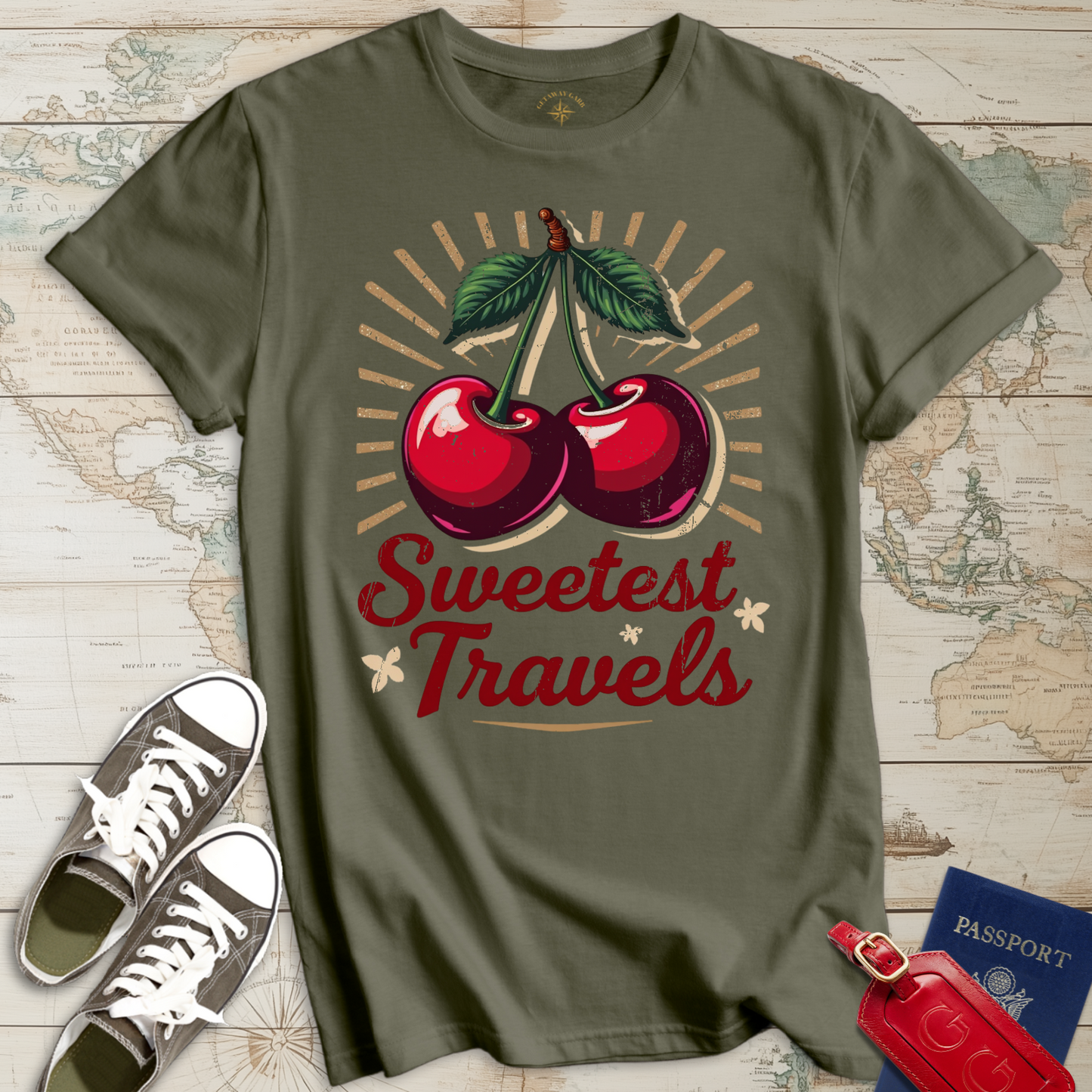 Sweetest Travels Retro Cherry T-Shirt