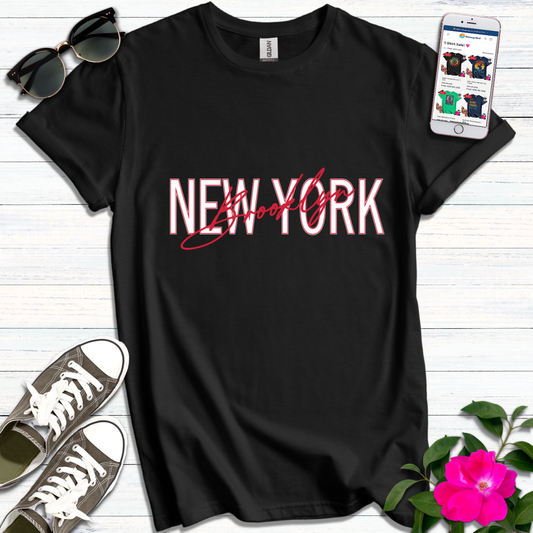 Brooklyn NY Mixed Typography T-Shirt