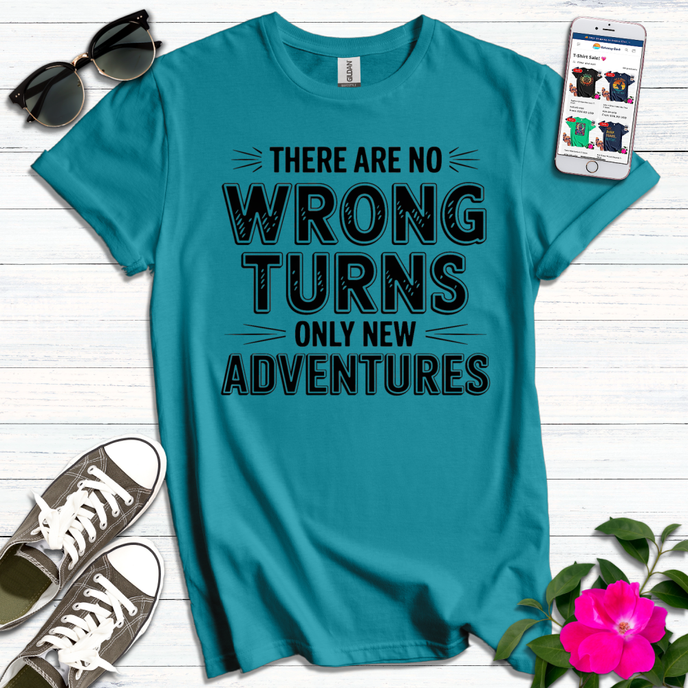 No Wrong Turns Typography T-Shirt