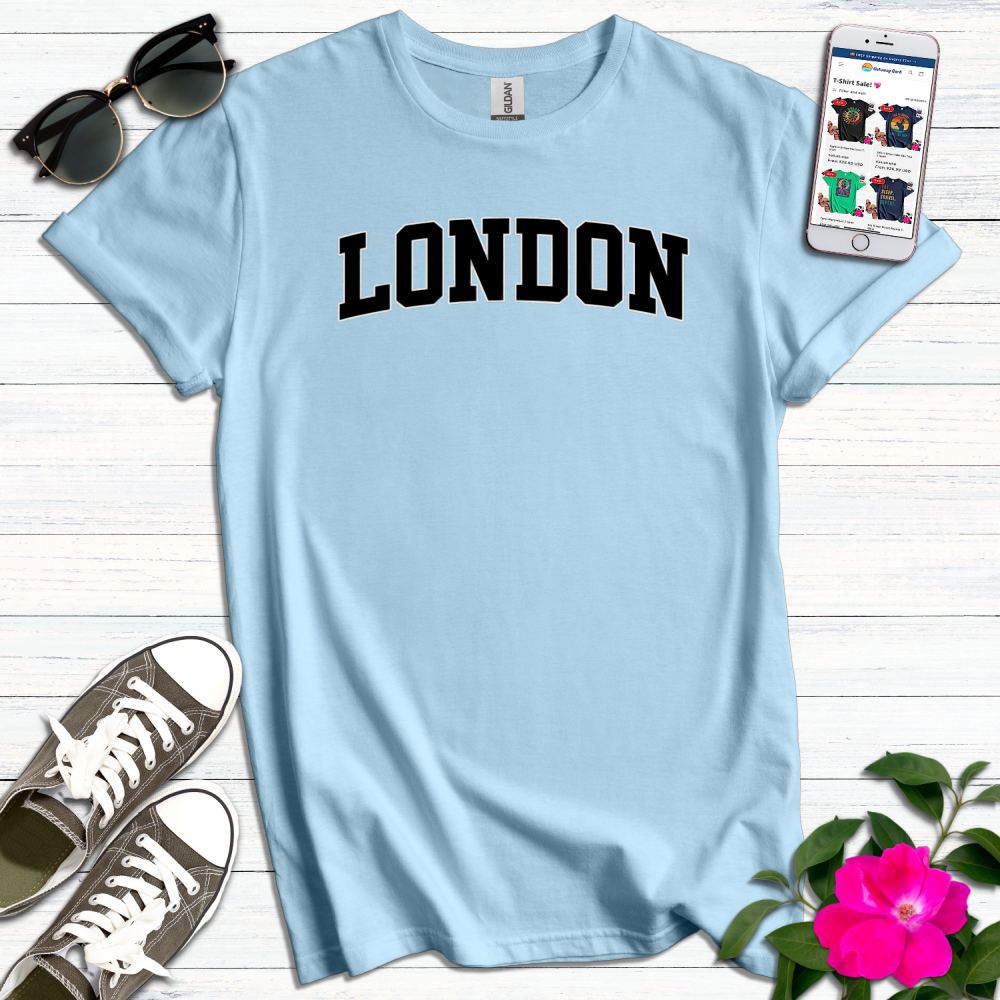 London Varsity Black Lettered T-Shirt