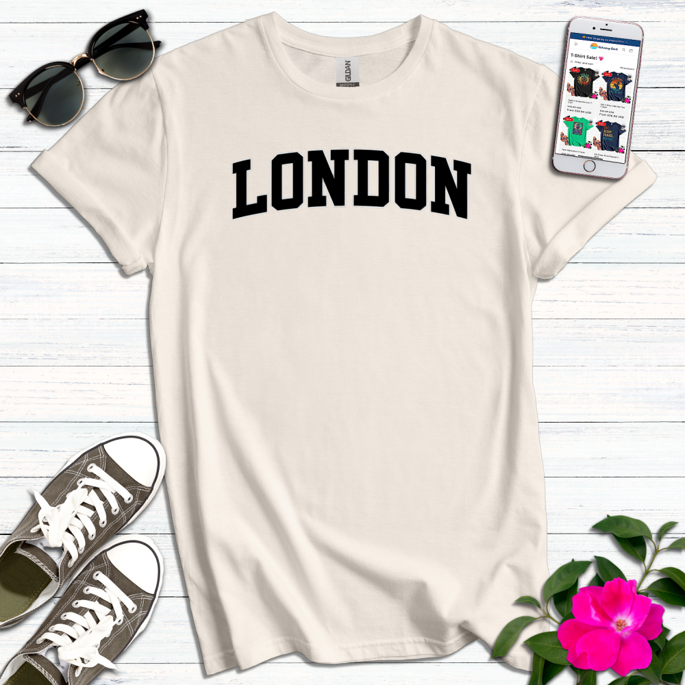 London Varsity Black Lettered T-Shirt