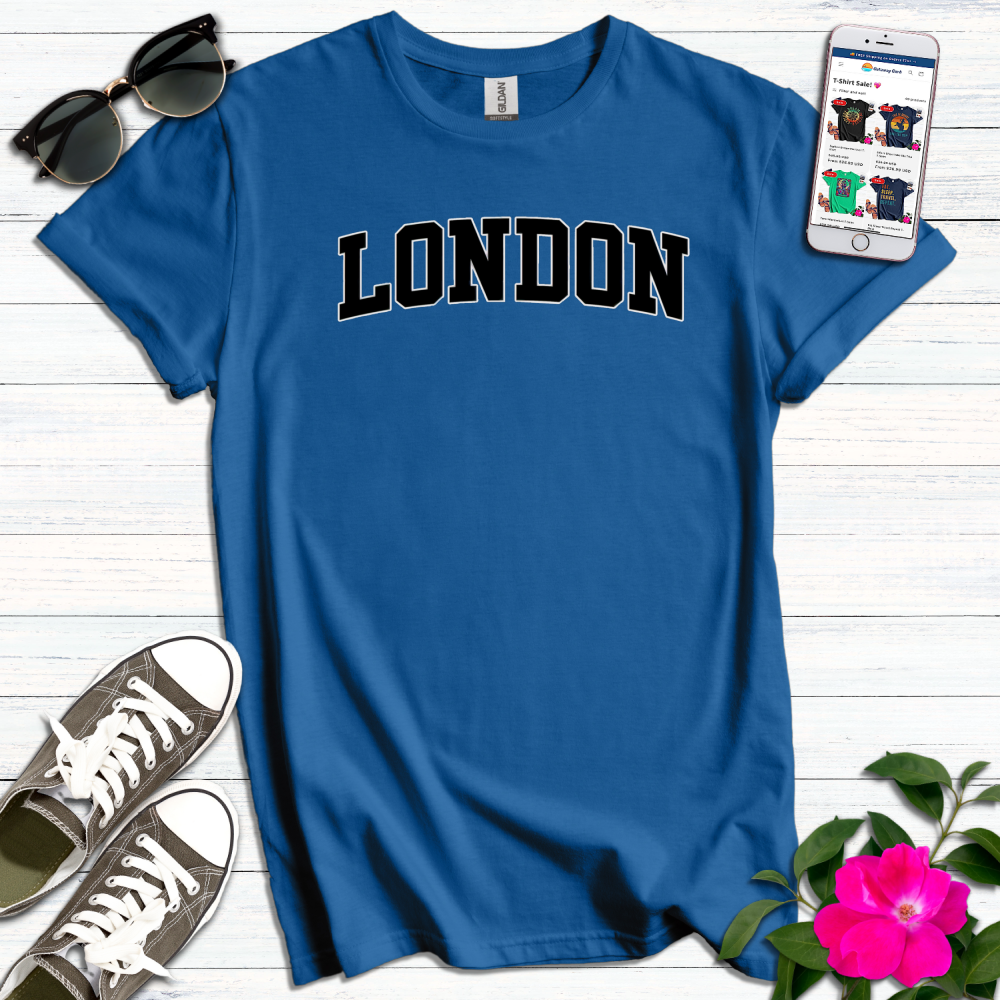 London Varsity Black Lettered T-Shirt