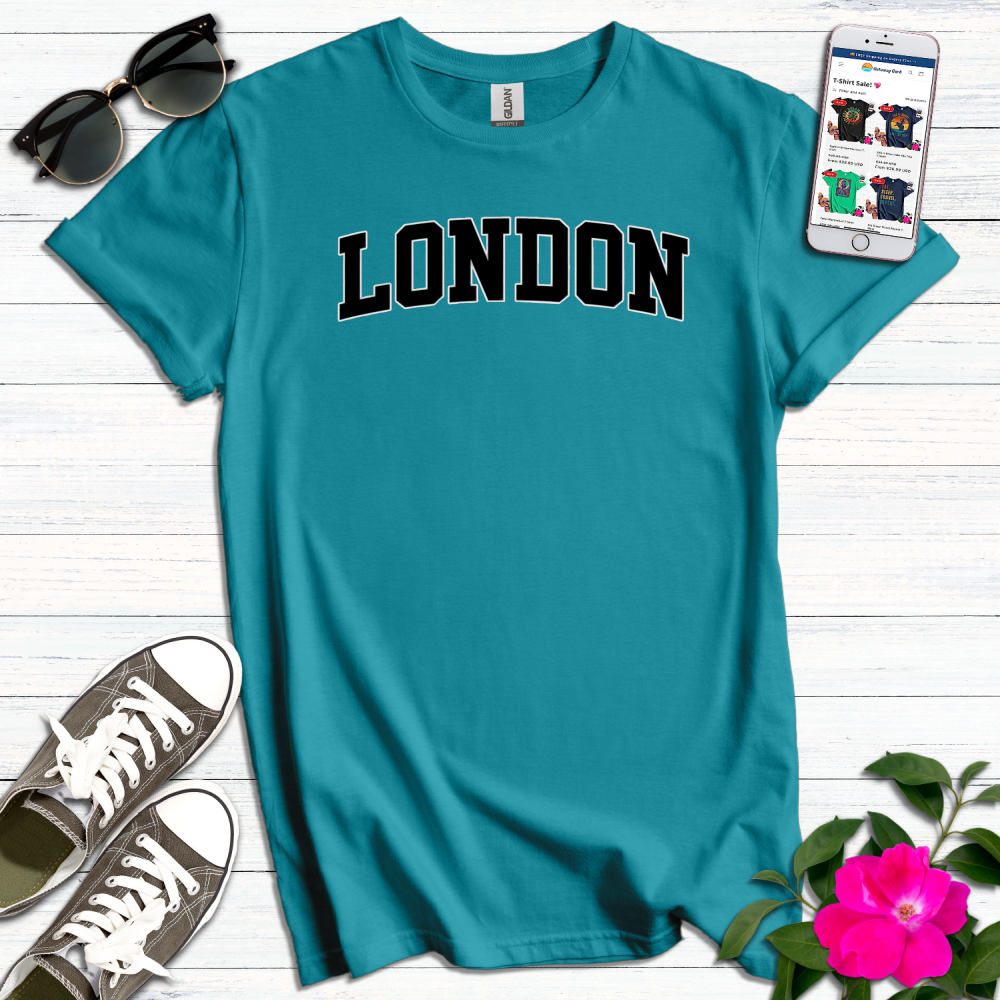 London Varsity Black Lettered T-Shirt