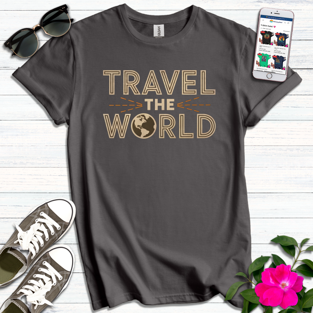 Travel World Typography T-Shirt