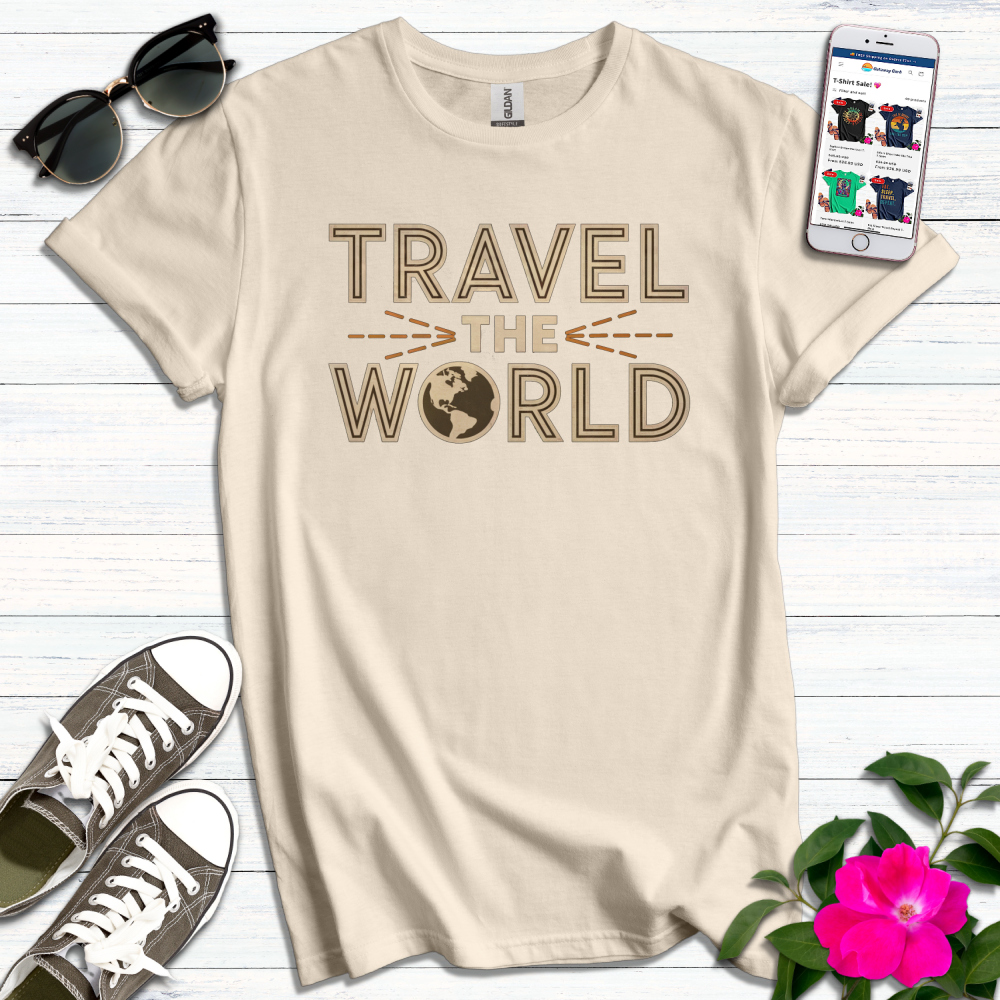 Travel World Typography T-Shirt