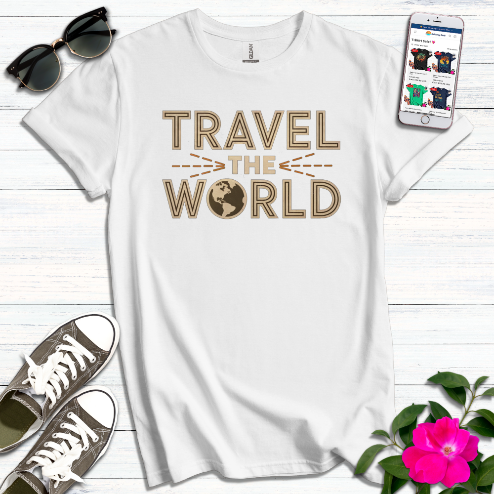 Travel World Typography T-Shirt