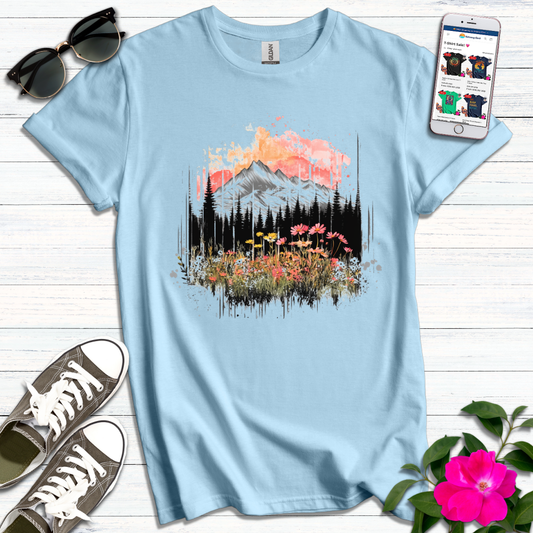 Mountain Pink Sunset T-Shirt