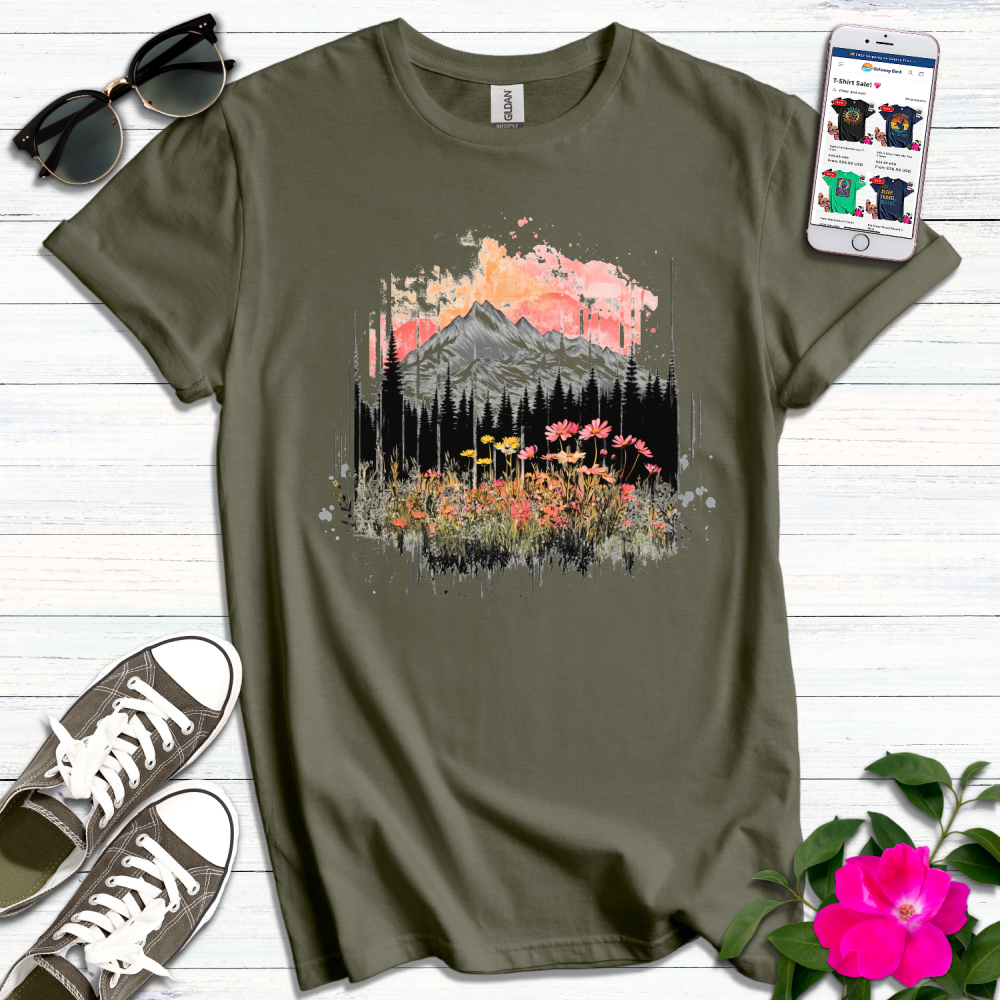 Mountain Pink Sunset T-Shirt