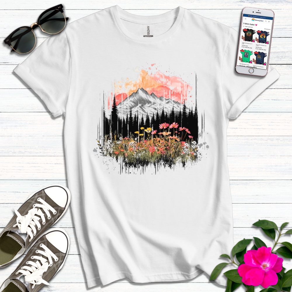 Mountain Pink Sunset T-Shirt