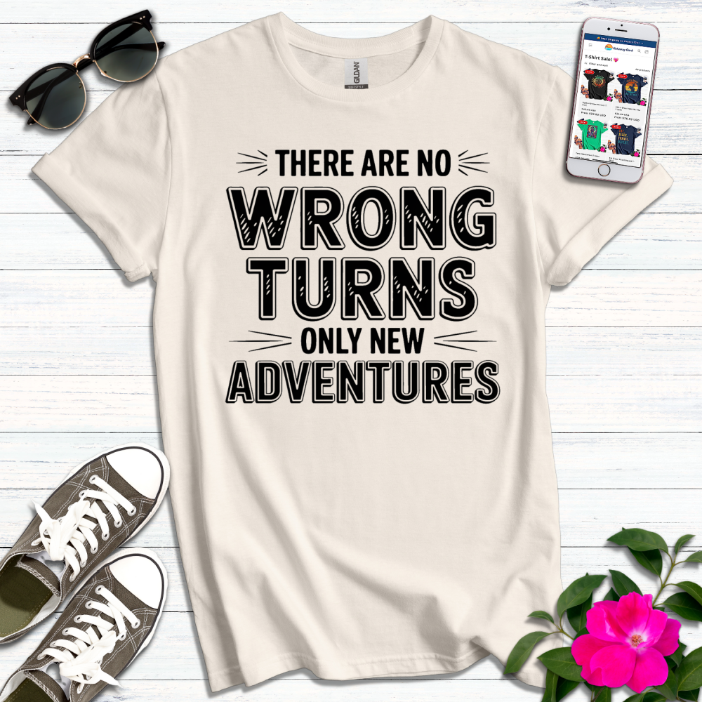 No Wrong Turns Typography T-Shirt