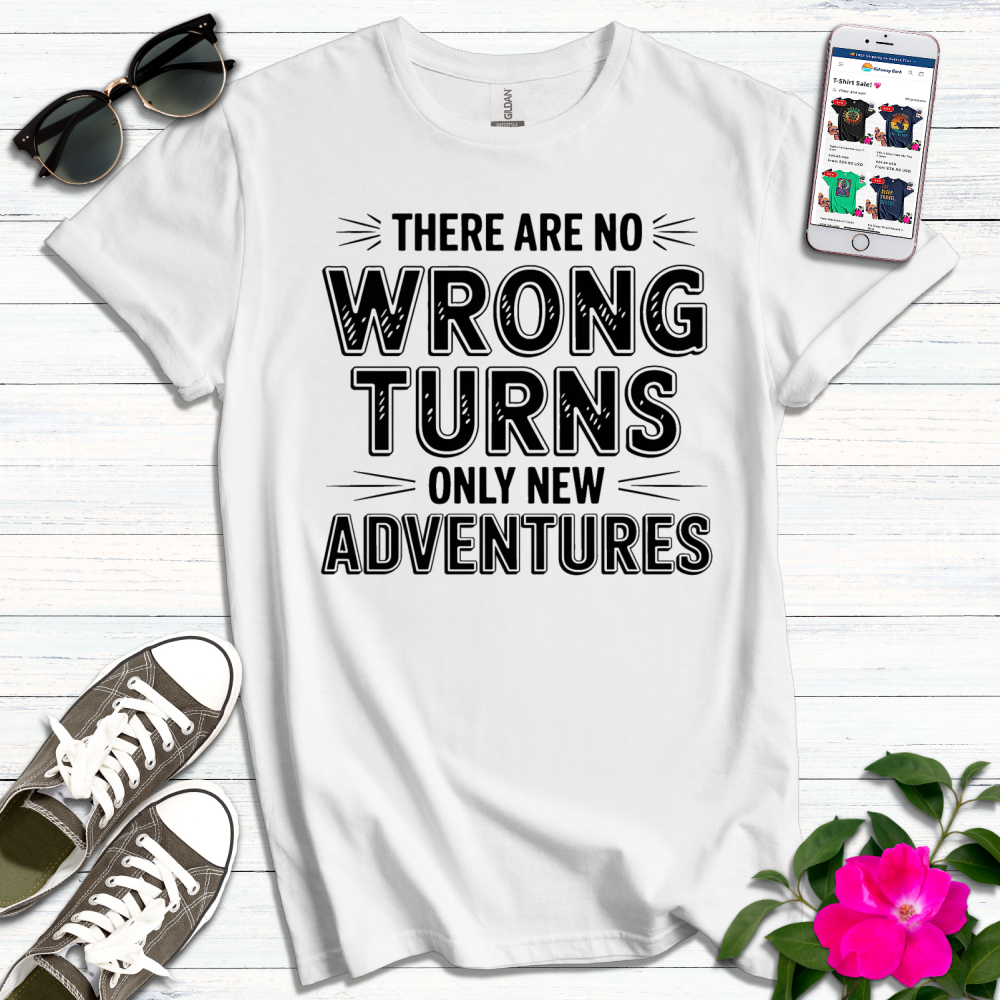 No Wrong Turns Typography T-Shirt