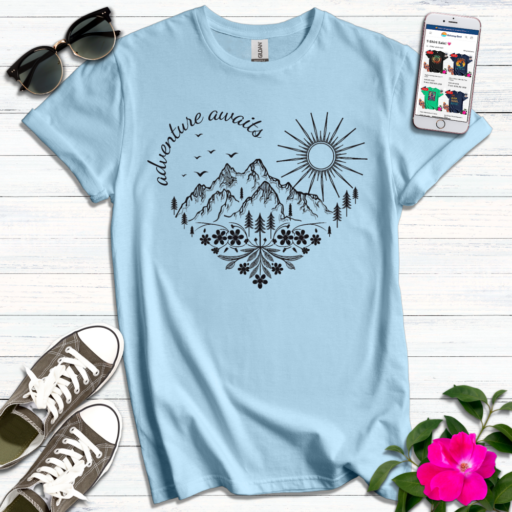 Adventure Awaits Boho Heart T-Shirt