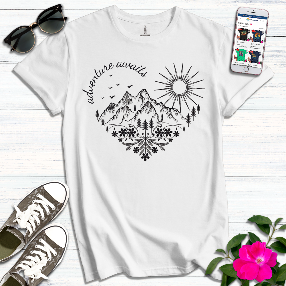 Adventure Awaits Boho Heart T-Shirt