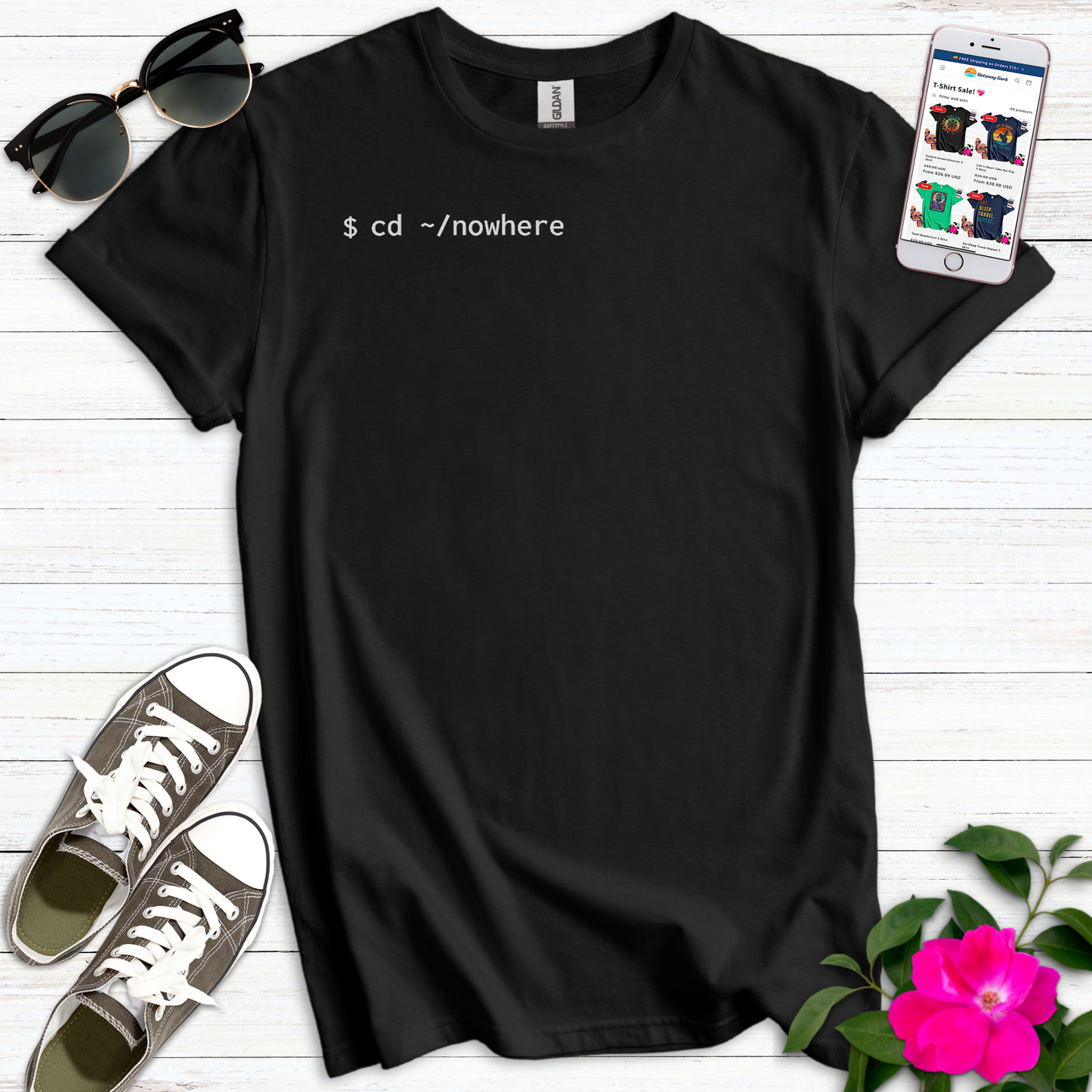 Tech Nomad Home Nowhere T-Shirt