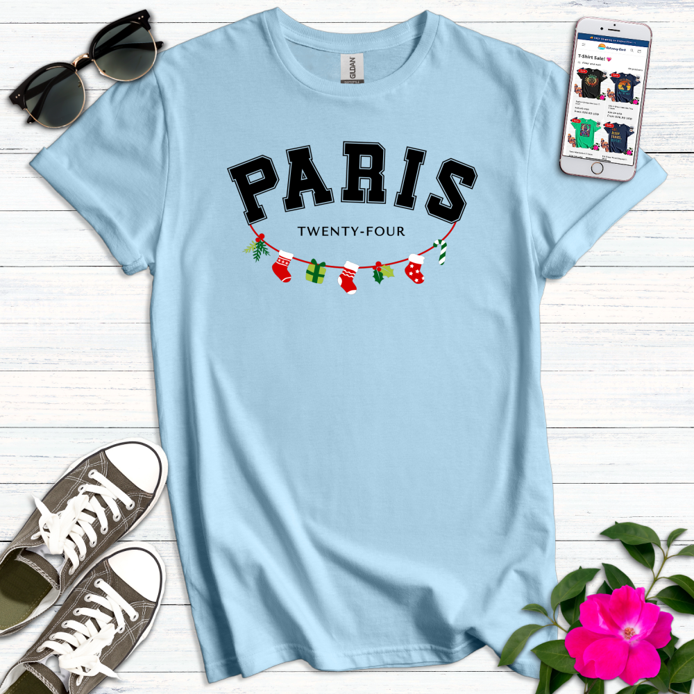 Paris 24 Varsity Christmas T-Shirt