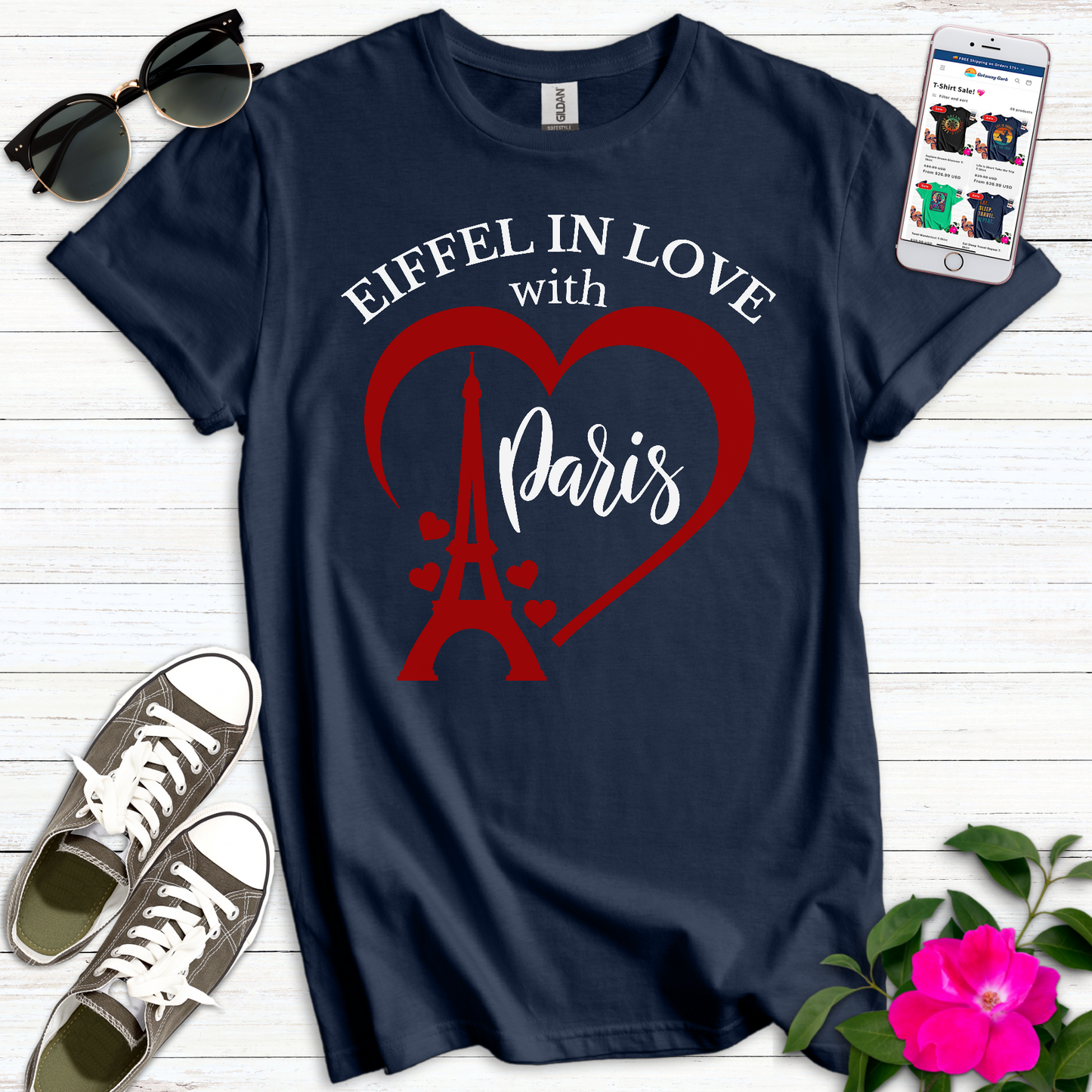 Eiffel in Love Paris T-Shirt