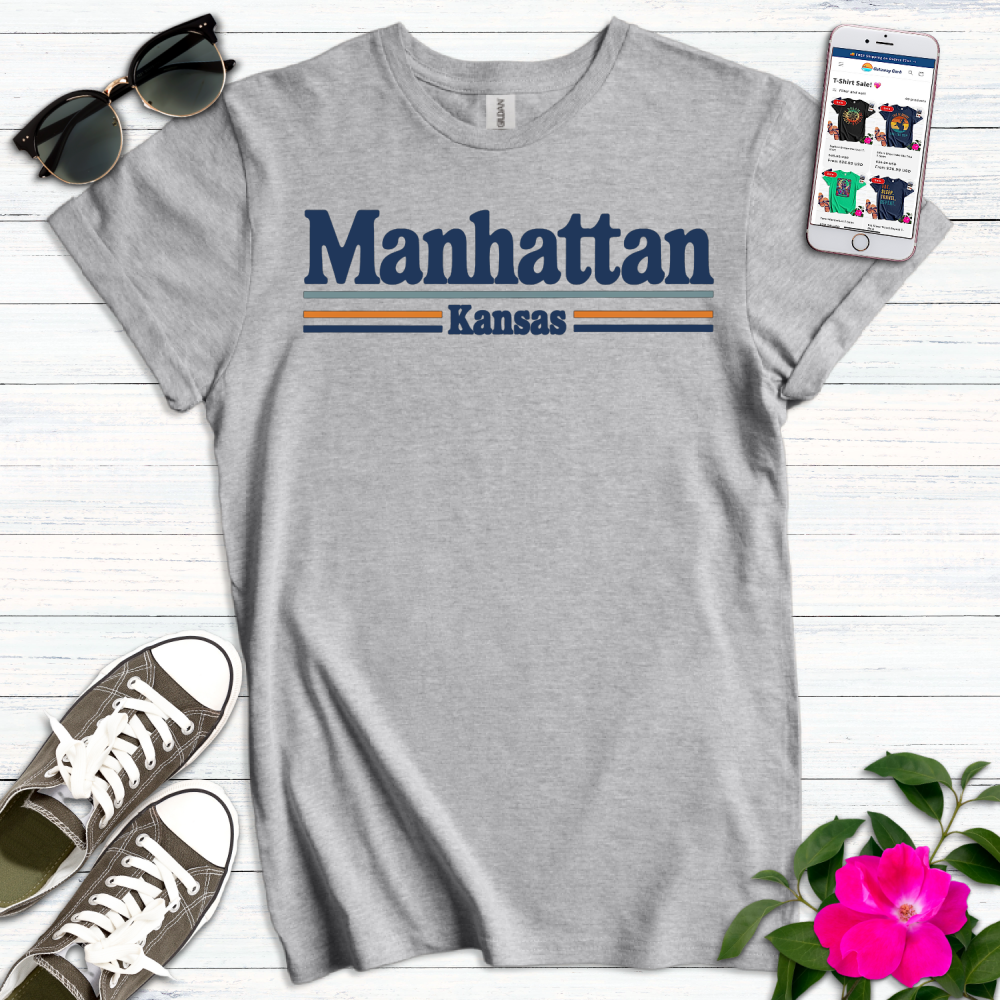 Manhattan Kansas Retro Style T-Shirt