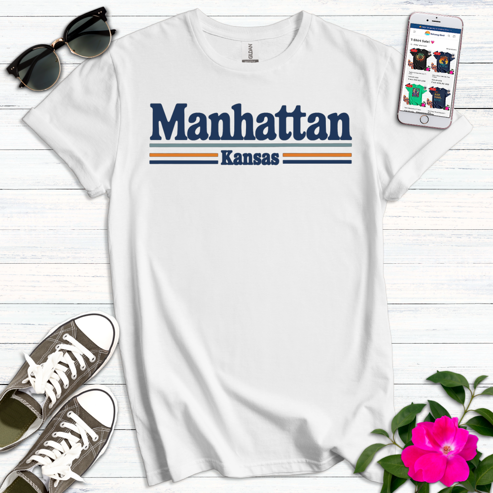 Manhattan Kansas Retro Style T-Shirt