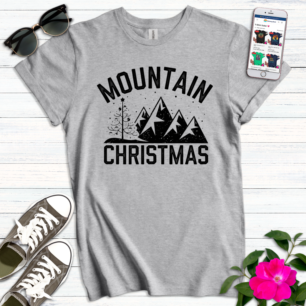 Charming Mountain Christmas T-Shirt