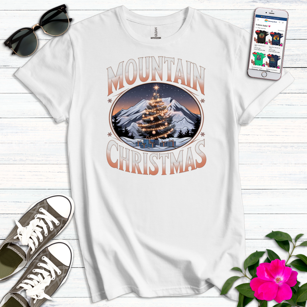 Mountain Christmas Tree T-Shirt