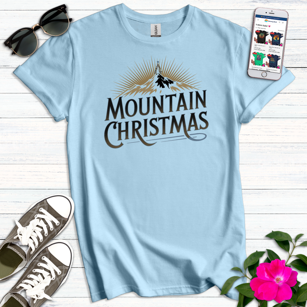 Mountain Glow Christmas T-Shirt