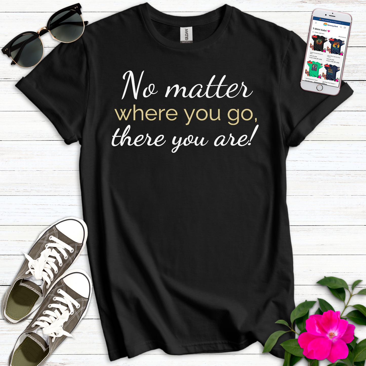 There You Are Typography T-Shirt