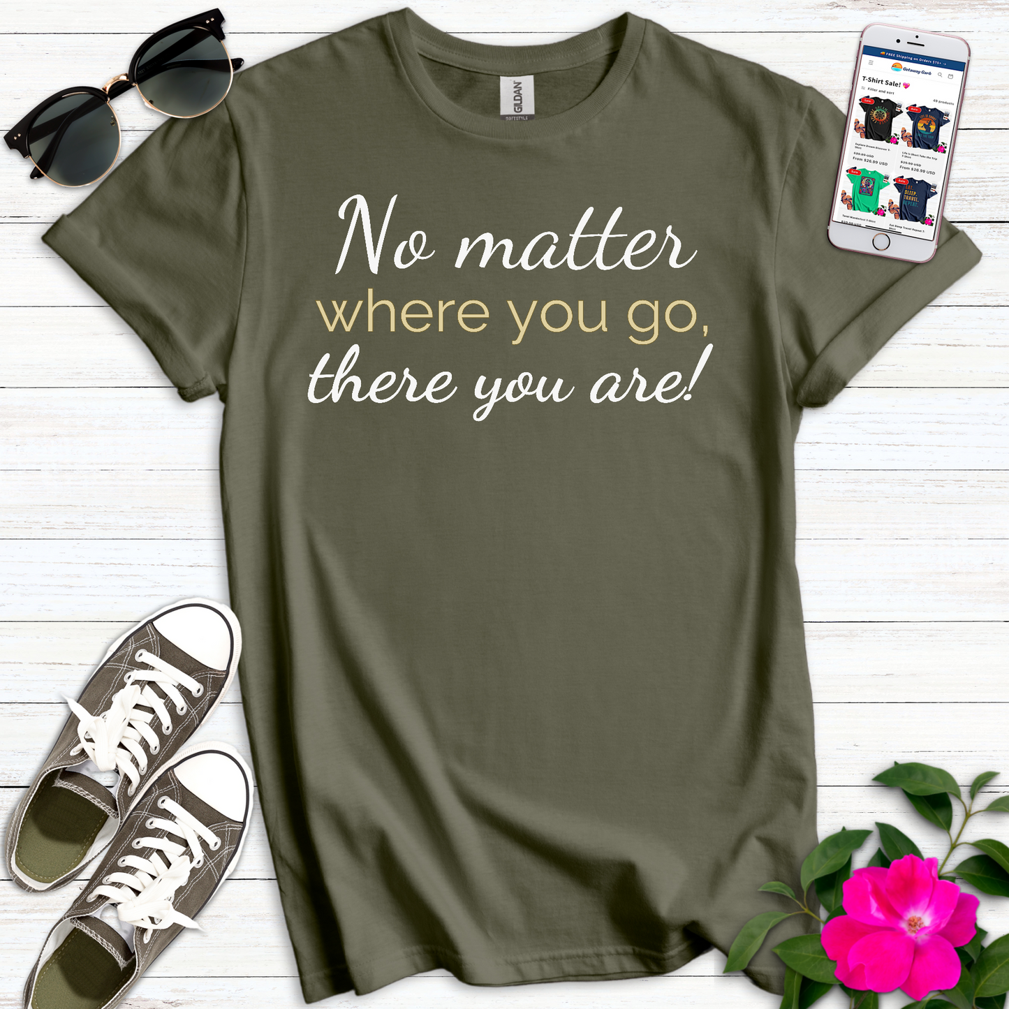 There You Are Typography T-Shirt