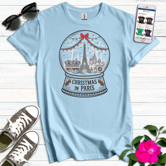 Paris Christmas Snowglobe T-Shirt