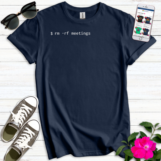 Funny Remove Meetings Command T-Shirt