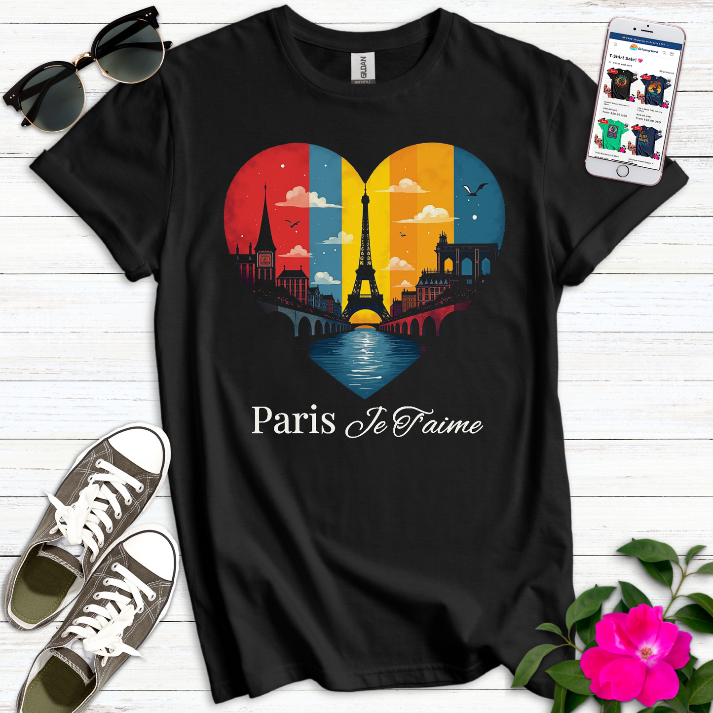Paris Je T’aime Heart T-Shirt