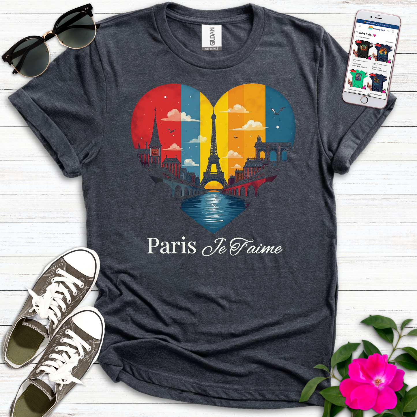Paris Je T’aime Heart T-Shirt