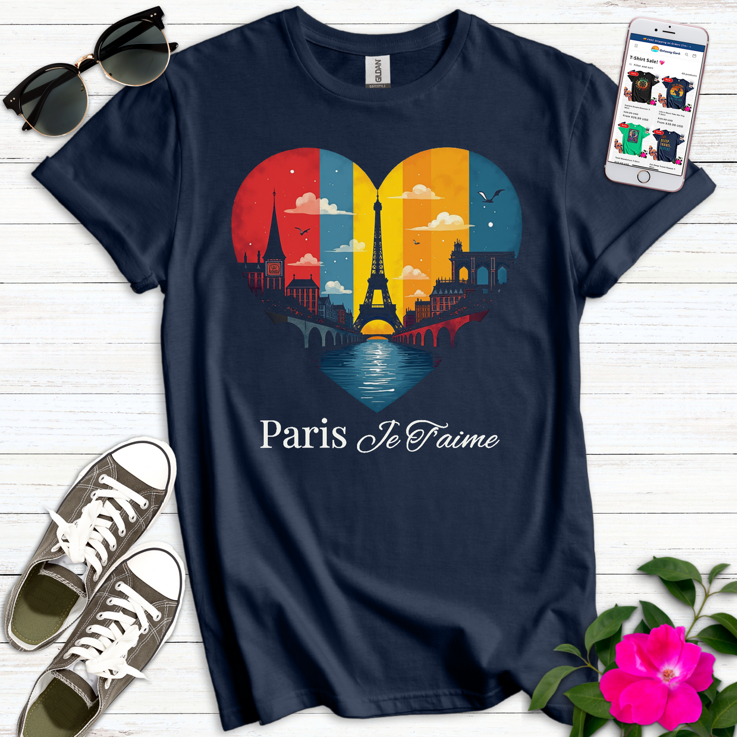 Paris Je T’aime Heart T-Shirt