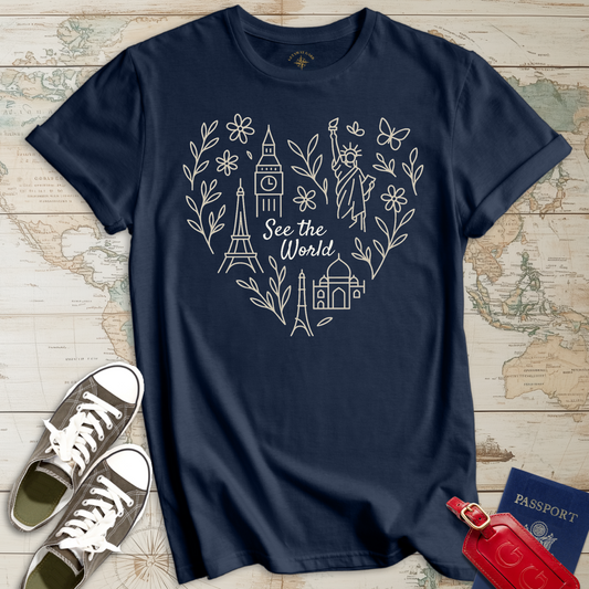 Travel with Heart Landmarks T-Shirt