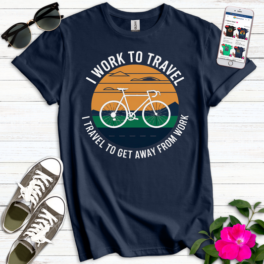 Work Travel Work Bike T-Shirt