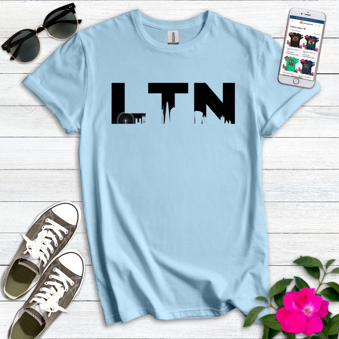 LTN Luton Airport London Skyline T-Shirt