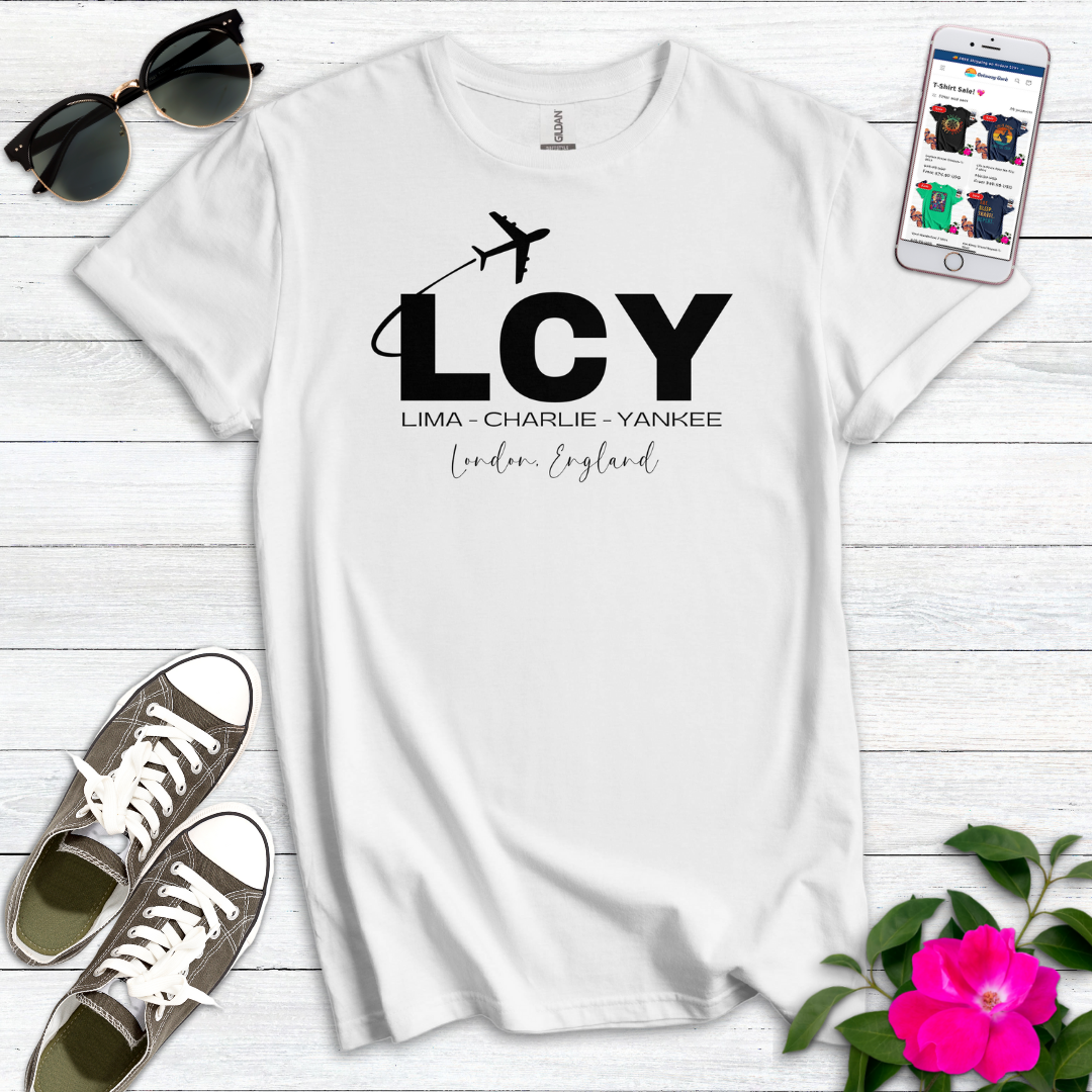 LCY: Lima-Charlie-Yankee - London City Airport T-Shirt