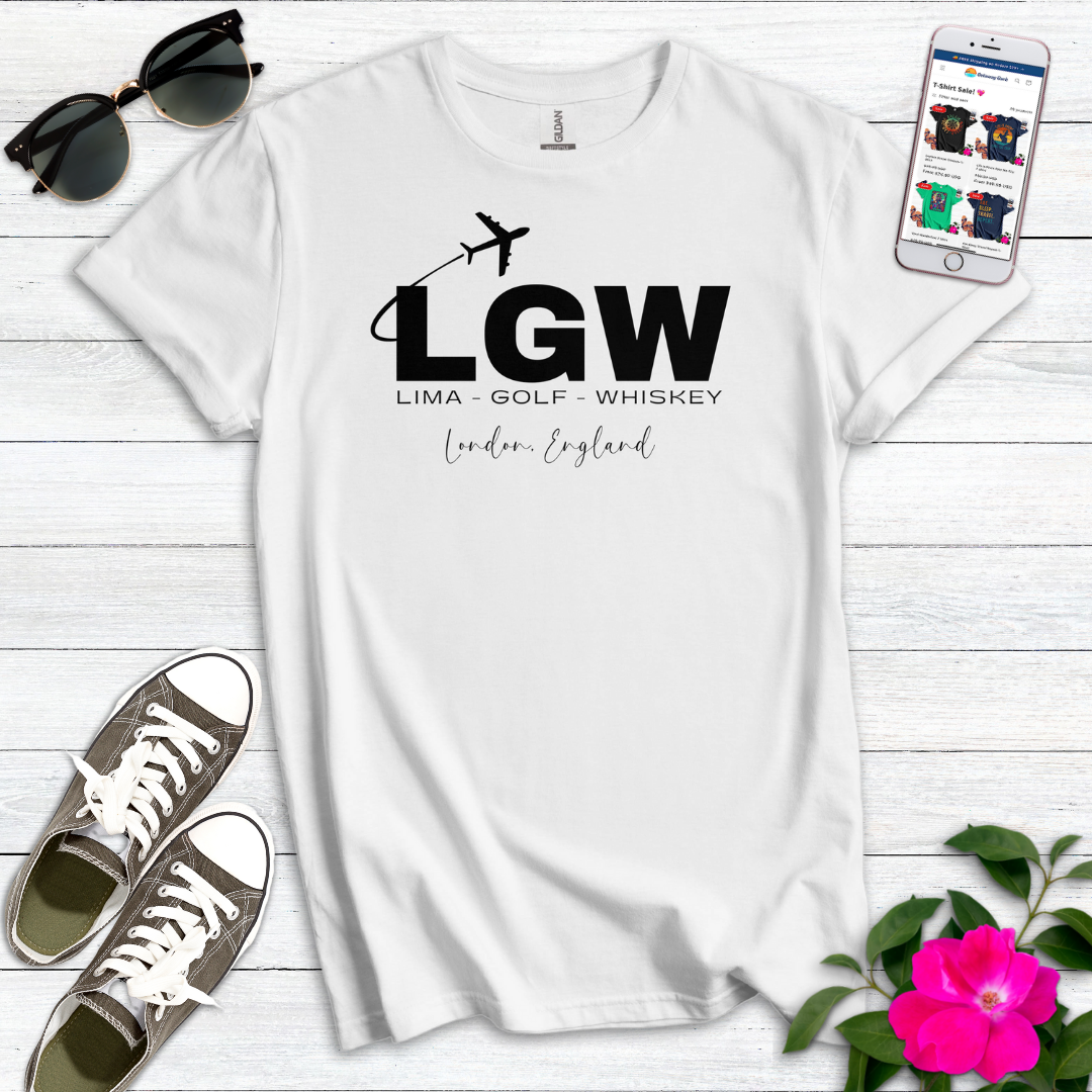 LGW Gatwick London City Airport Radio Alphabet T-Shirt