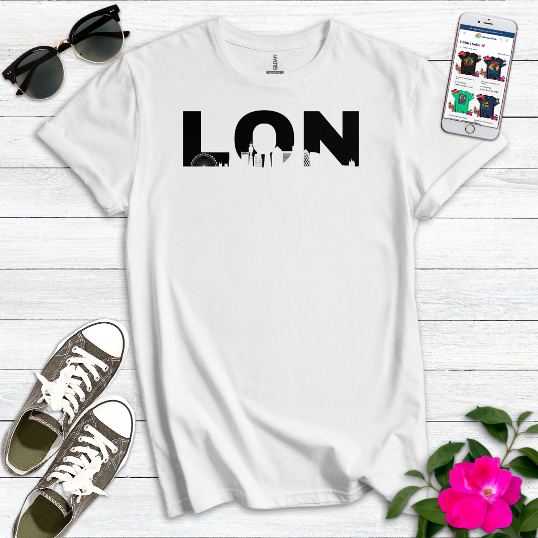 LON London Area Airport Skyline T-Shirt