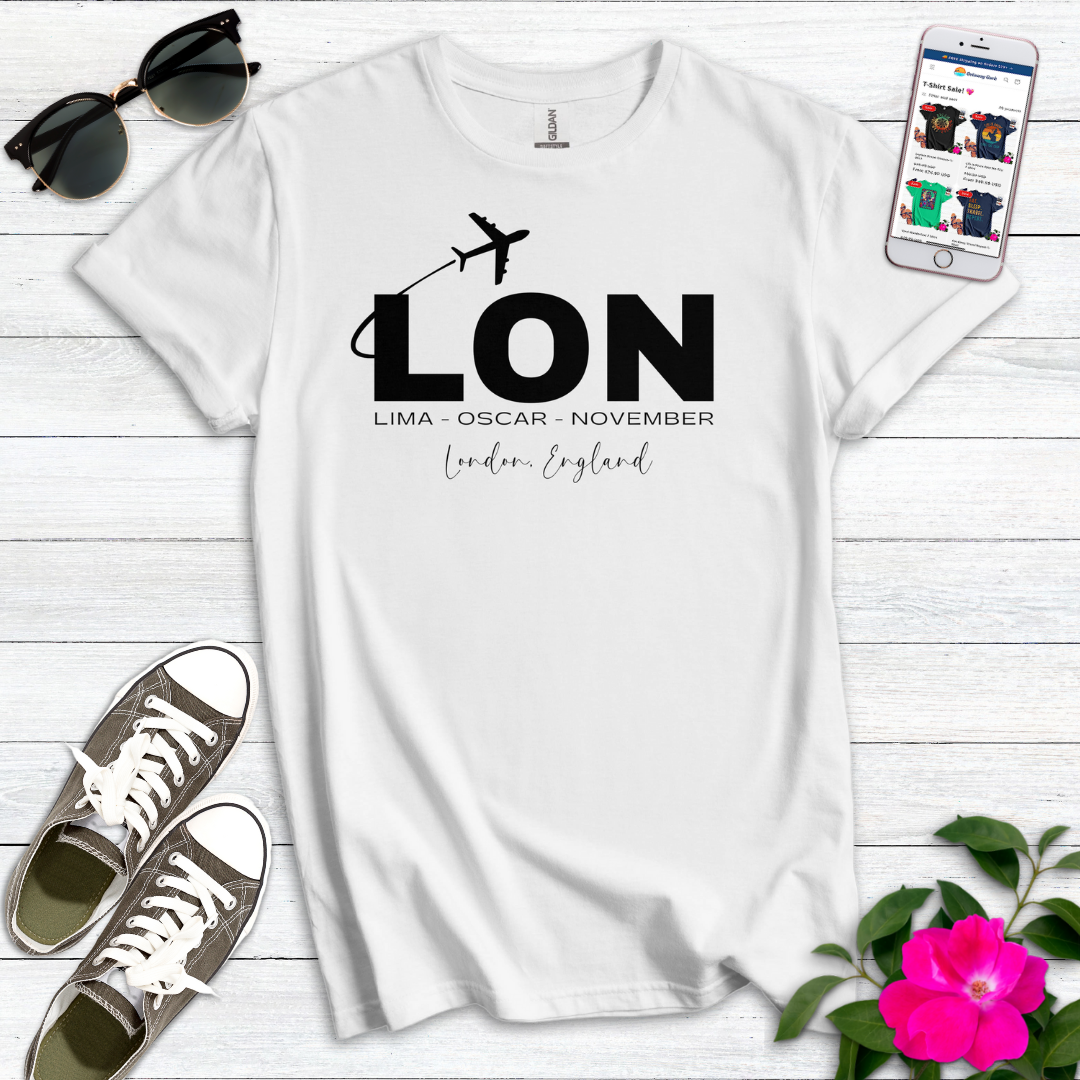 LON London Area Airport Radio Alphabet T-Shirt