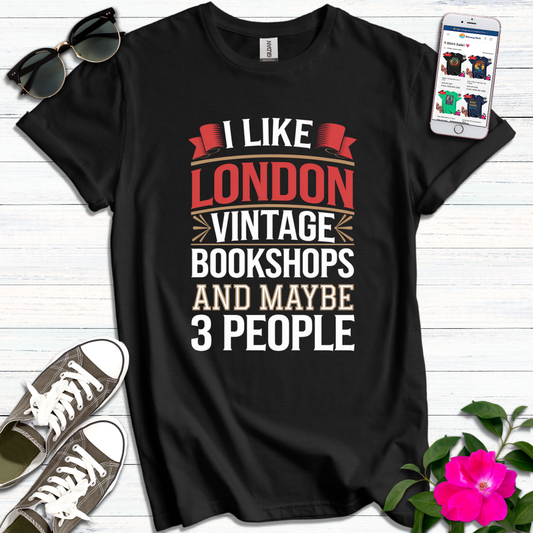 Like Vintage Bookshops 3 People T-Shirt